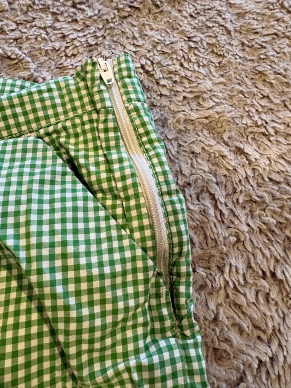Janie and Jack‎ Gingham Shorts Girls 12 Green Good Side Zip Preppy Checkered
